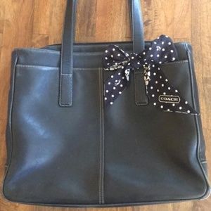 Coach leather 15” laptop bag